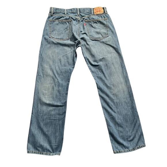 Levis Mens 505 Straight Fit Blue Denim Jeans 5 Pocket Style 38 W 32 L - Picture 5 of 15